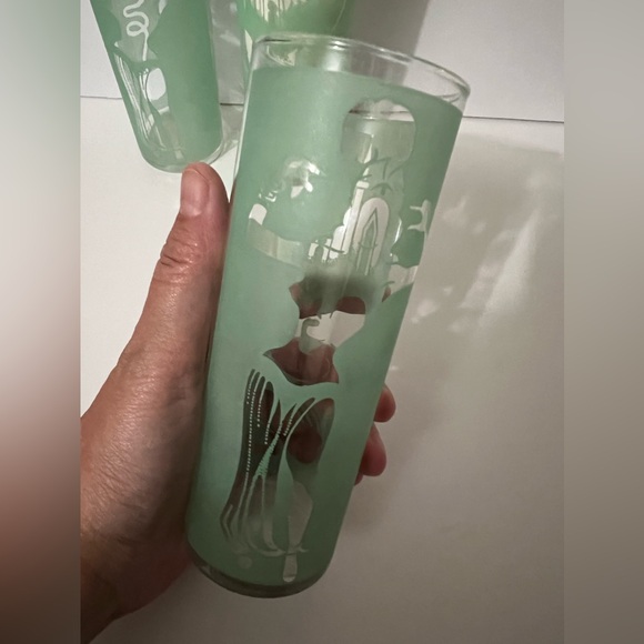 Set of 3 Dominion Glass Highball Tumblers with Belly Dancer and Snake Charmer - Picture 3 of 12